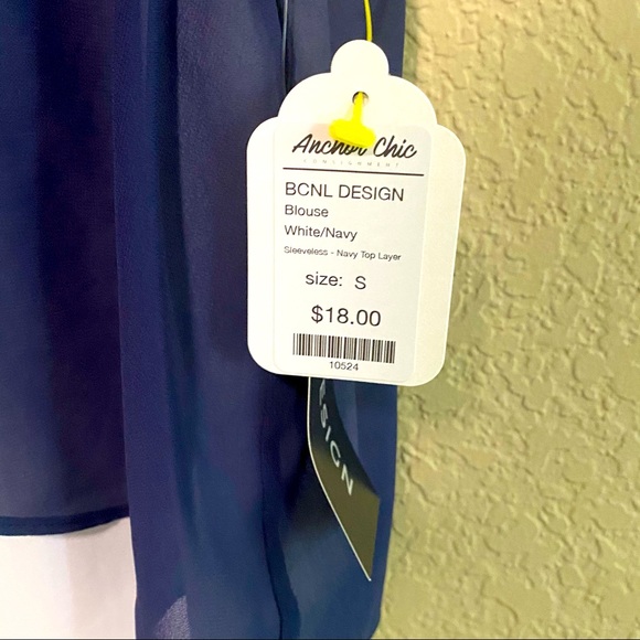 BCNL Design Sleeveless Overlay Blouse - Picture 4 of 4